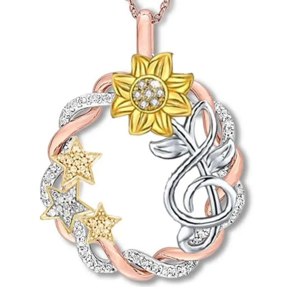 Sunflower Pendant Necklace - Picture 3 of 4